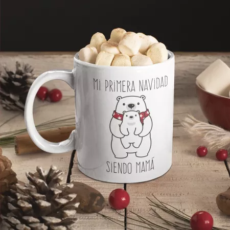 Taza "Mi 1º navidad siendo Mamá"