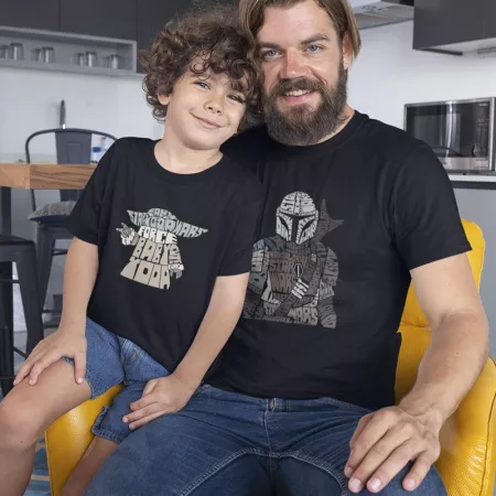 Pack de 2 camisetas Baby Yoda+Mandaloriano