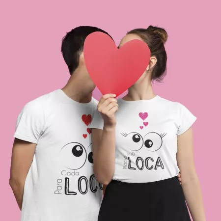 Pack de 2 camisetas "Para cada Loco nació una Loca"